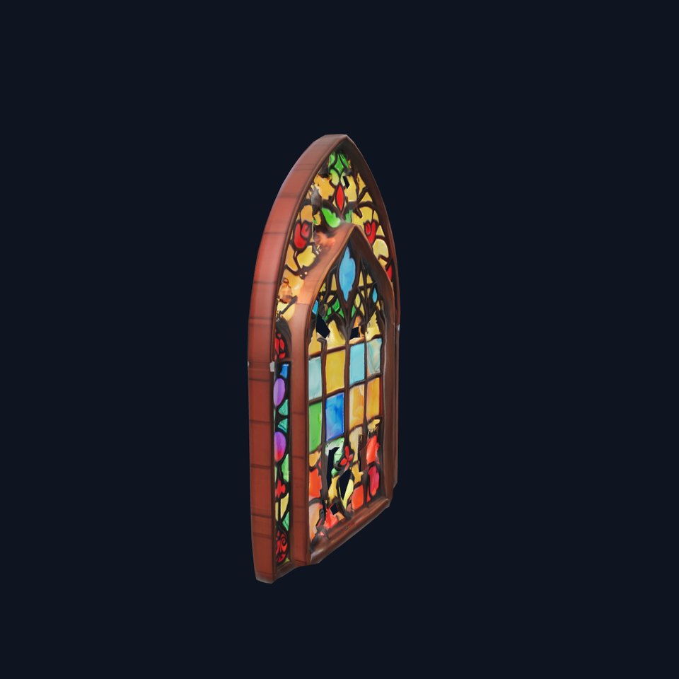 Vibrant Stained Glass Window model pack